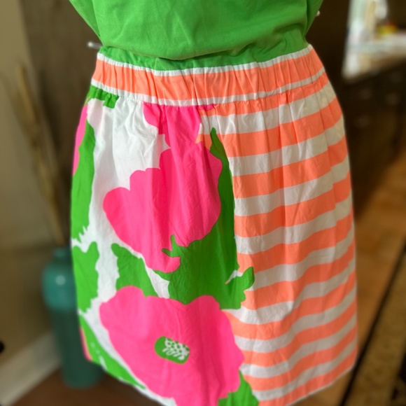 🌴🌺🌴Lilly Pulitzer Strapless Dress Fleur Neon Sunrise - NWOT!! 🌺🌴🌺 - Picture 12 of 16